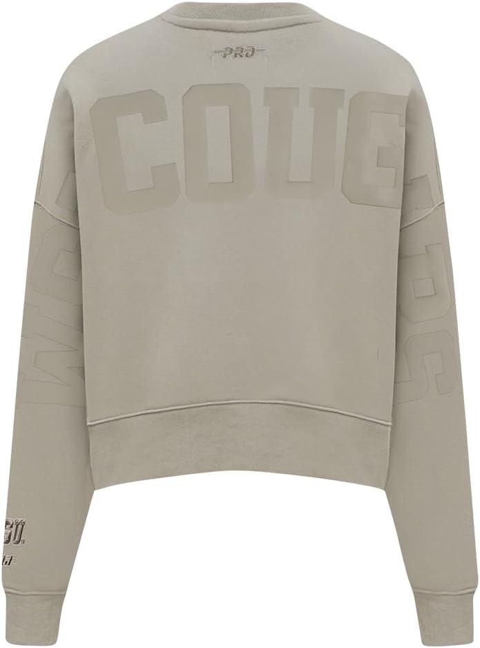 imagePRO STANDARD Womens College Wingspan Brushed Back French Terry Crewneck SweatshirtTaupe