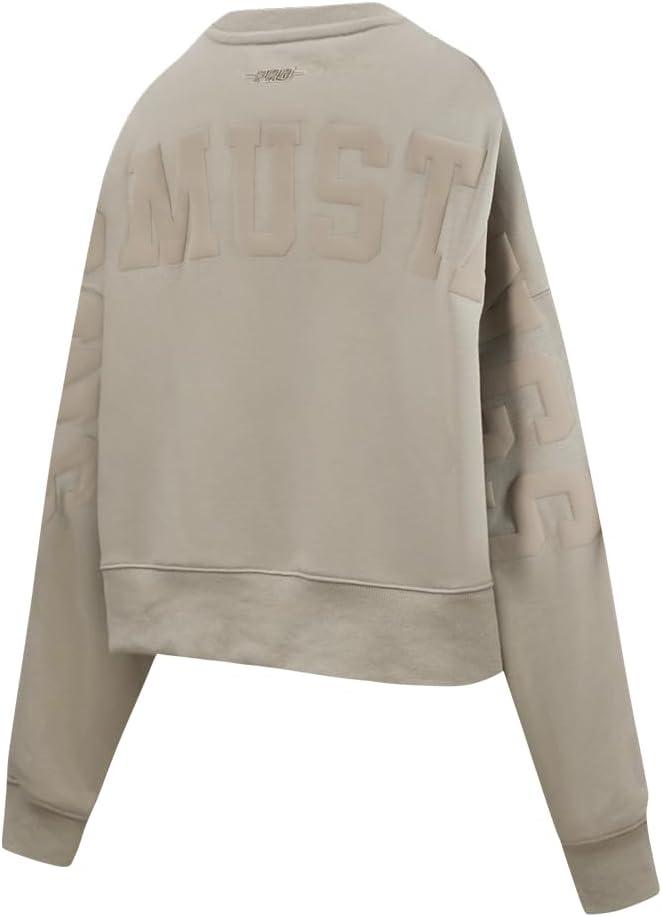 imagePRO STANDARD Womens College Wingspan Brushed Back French Terry Crewneck SweatshirtTaupe