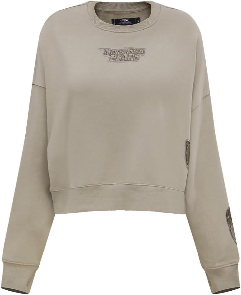 imagePRO STANDARD Womens College Wingspan Brushed Back French Terry Crewneck SweatshirtTaupe