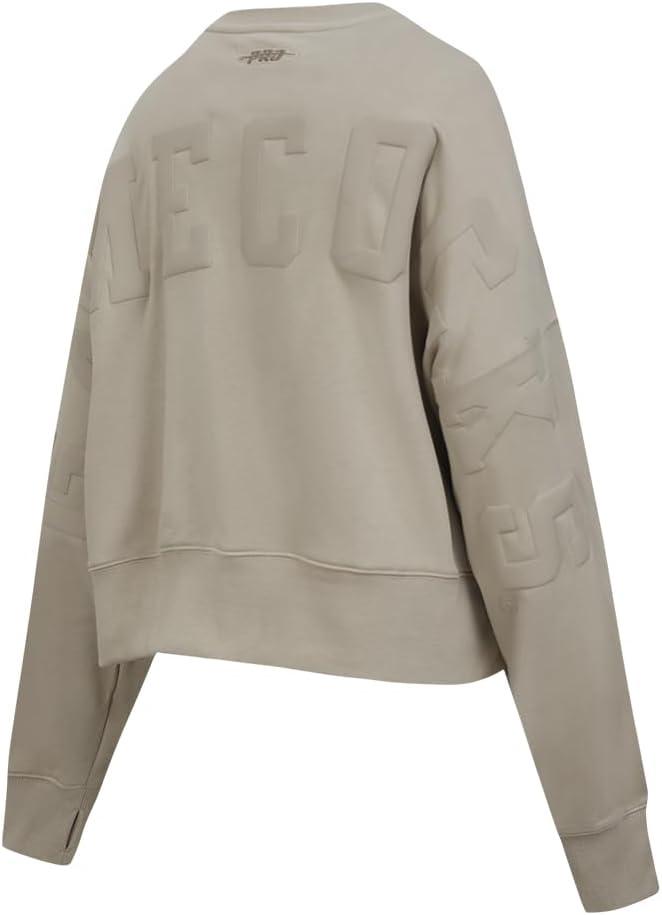 imagePRO STANDARD Womens College Wingspan Brushed Back French Terry Crewneck SweatshirtTaupe