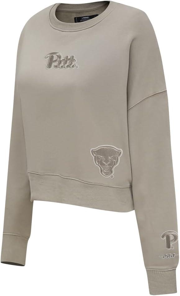 imagePRO STANDARD Womens College Wingspan Brushed Back French Terry Crewneck SweatshirtTaupe