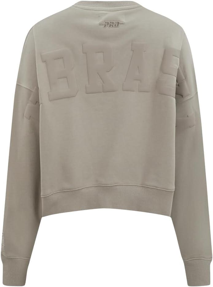 imagePRO STANDARD Womens College Wingspan Brushed Back French Terry Crewneck SweatshirtTaupe