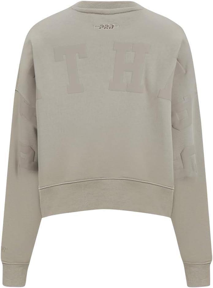 imagePRO STANDARD Womens College Wingspan Brushed Back French Terry Crewneck SweatshirtTaupe