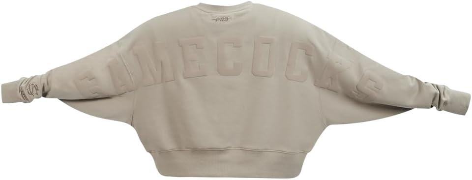 imagePRO STANDARD Womens College Wingspan Brushed Back French Terry Crewneck SweatshirtTaupe
