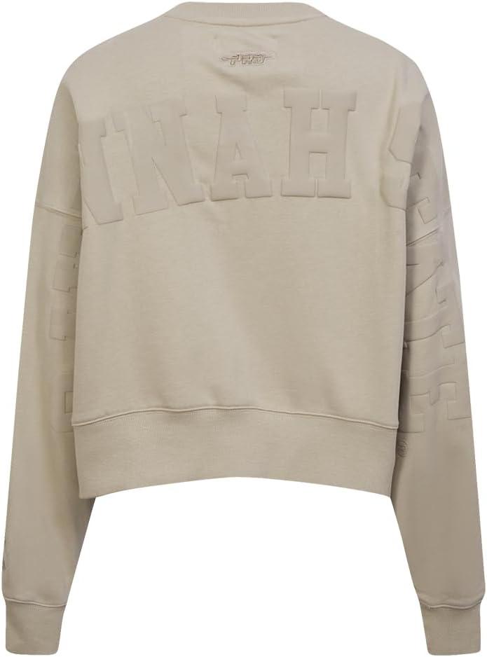 imagePRO STANDARD Womens College Wingspan Brushed Back French Terry Crewneck SweatshirtTaupe
