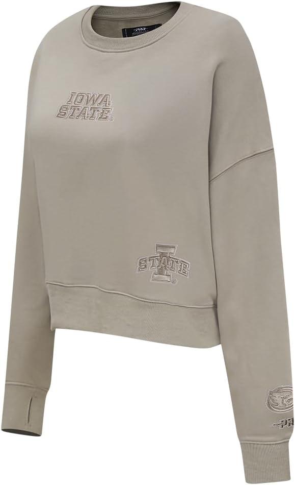 imagePRO STANDARD Womens College Wingspan Brushed Back French Terry Crewneck SweatshirtTaupe