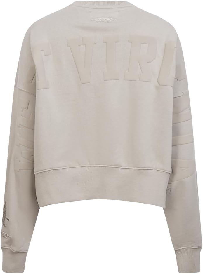 imagePRO STANDARD Womens College Wingspan Brushed Back French Terry Crewneck SweatshirtTaupe