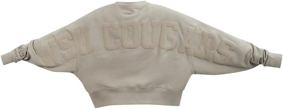 imagePRO STANDARD Womens College Wingspan Brushed Back French Terry Crewneck SweatshirtTaupe