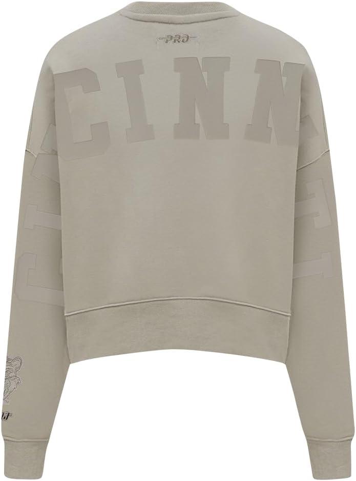 imagePRO STANDARD Womens College Wingspan Brushed Back French Terry Crewneck SweatshirtTaupe