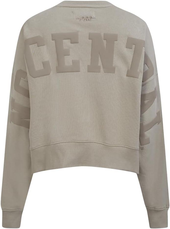 imagePRO STANDARD Womens College Wingspan Brushed Back French Terry Crewneck SweatshirtTaupe