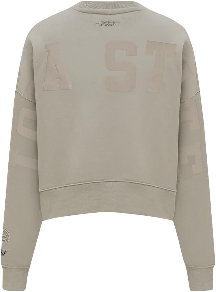 imagePRO STANDARD Womens College Wingspan Brushed Back French Terry Crewneck SweatshirtTaupe