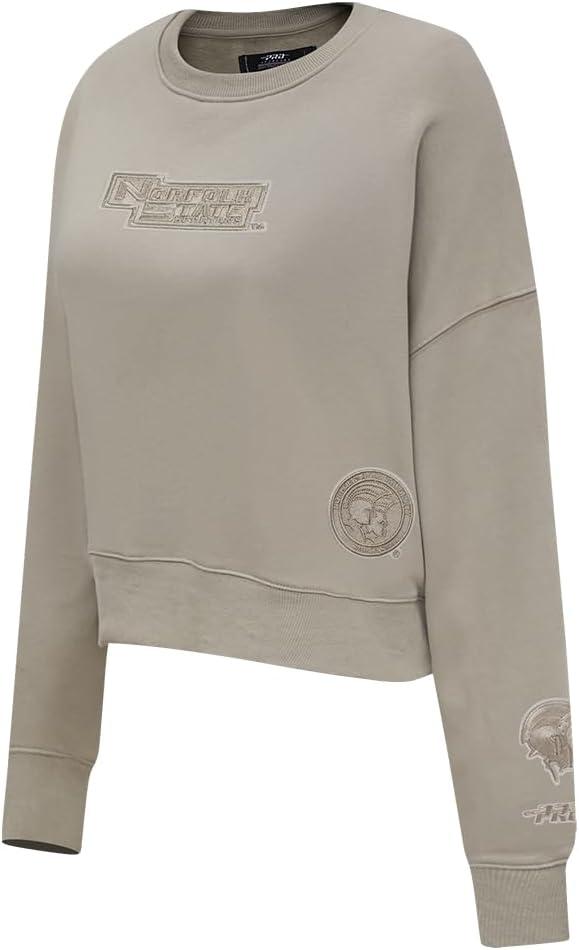 imagePRO STANDARD Womens College Wingspan Brushed Back French Terry Crewneck SweatshirtTaupe