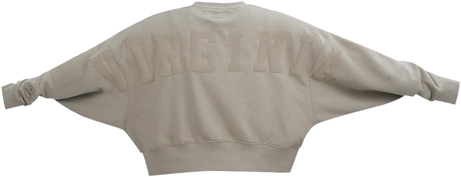 imagePRO STANDARD Womens College Wingspan Brushed Back French Terry Crewneck SweatshirtTaupe