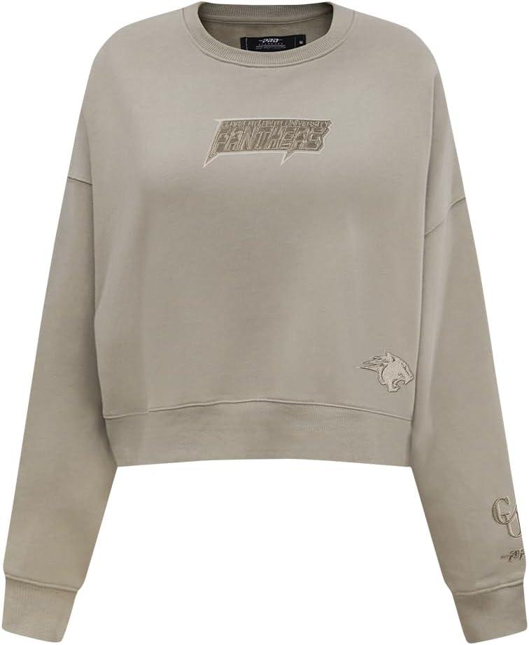imagePRO STANDARD Womens College Wingspan Brushed Back French Terry Crewneck SweatshirtTaupe