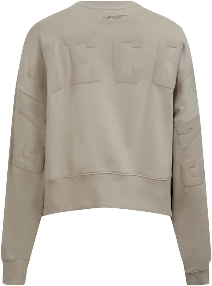 imagePRO STANDARD Womens College Wingspan Brushed Back French Terry Crewneck SweatshirtTaupe