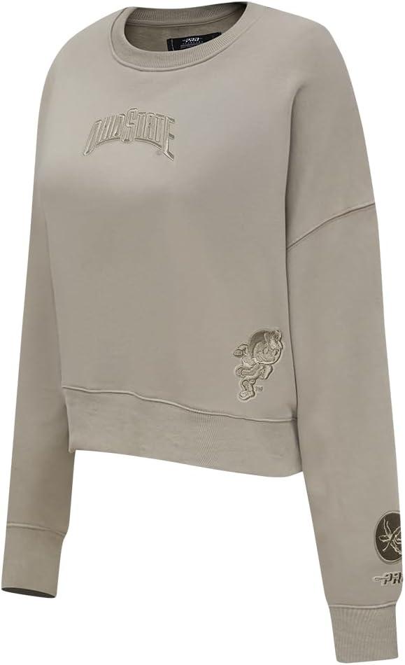imagePRO STANDARD Womens College Wingspan Brushed Back French Terry Crewneck SweatshirtTaupe