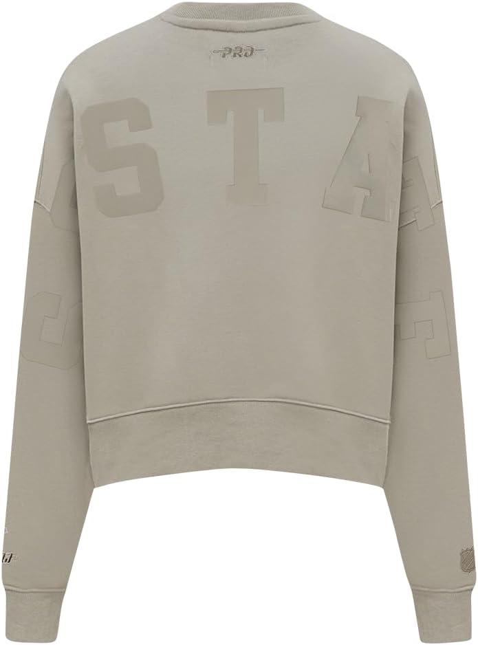 imagePRO STANDARD Womens College Wingspan Brushed Back French Terry Crewneck SweatshirtTaupe