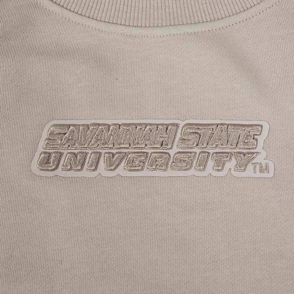 imagePRO STANDARD Womens College Wingspan Brushed Back French Terry Crewneck SweatshirtTaupe