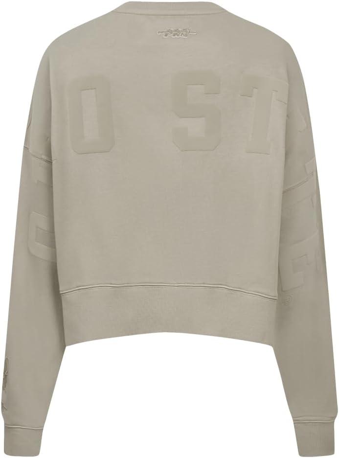 imagePRO STANDARD Womens College Wingspan Brushed Back French Terry Crewneck SweatshirtTaupe