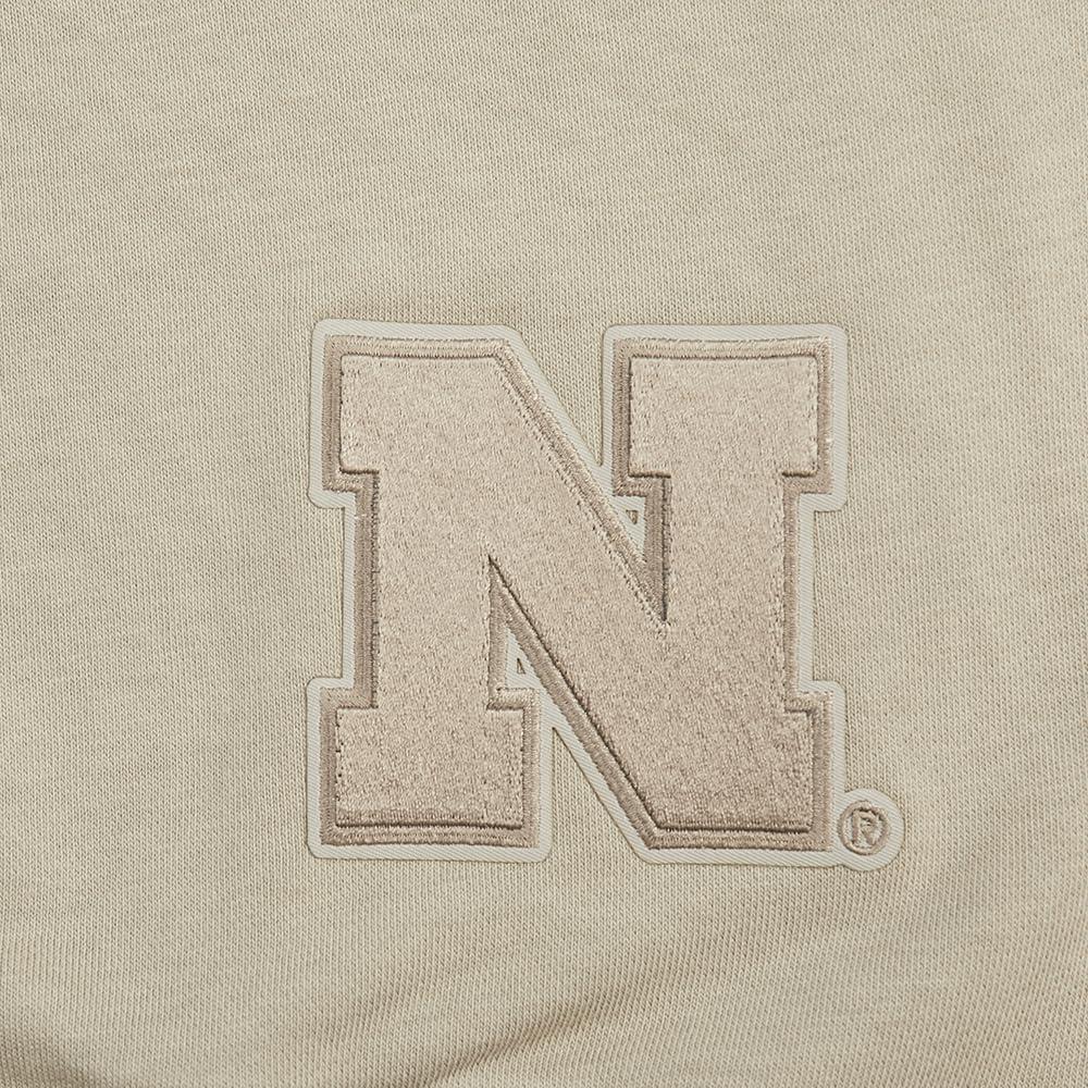 imagePRO STANDARD Womens College Wingspan Brushed Back French Terry Crewneck SweatshirtTaupe
