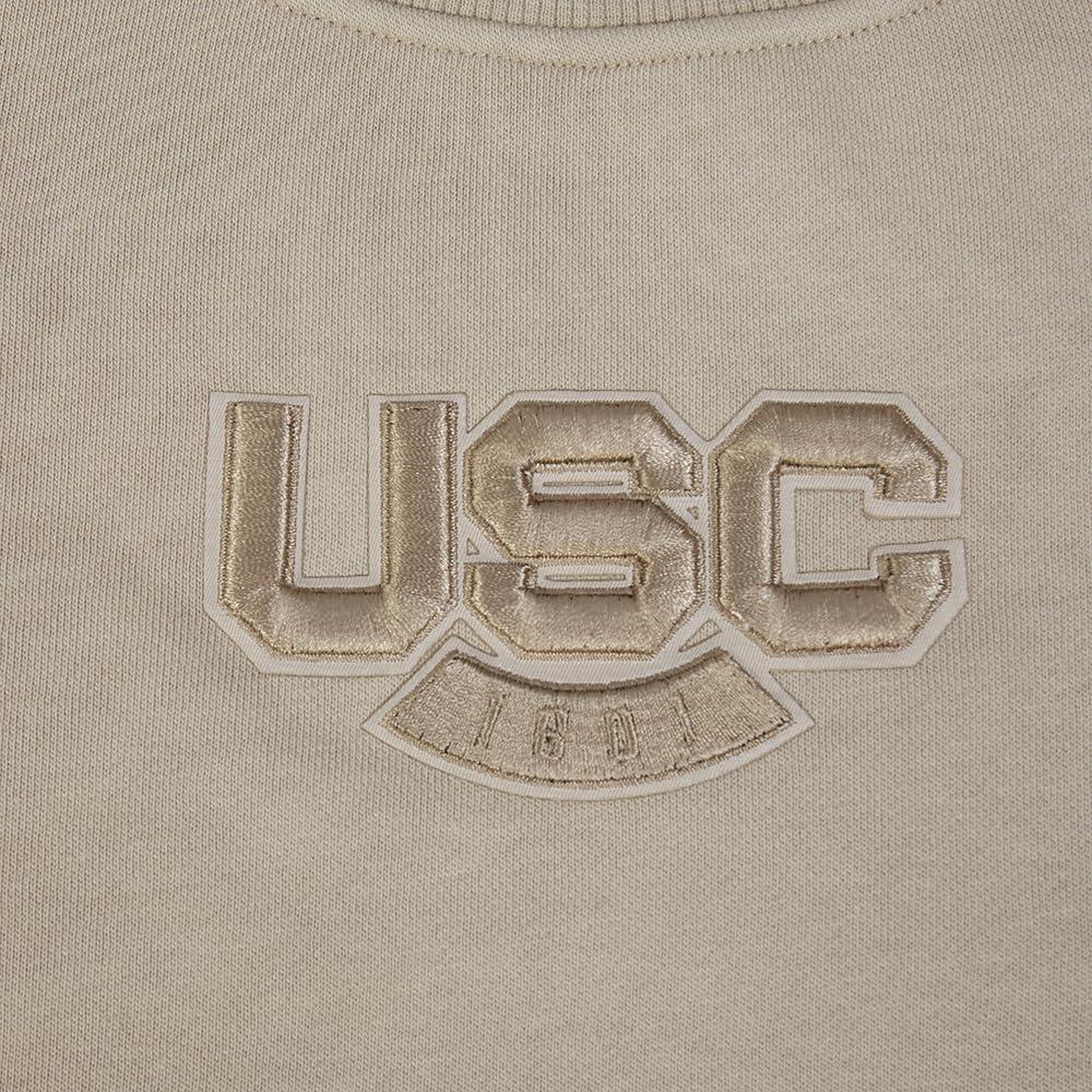 imagePRO STANDARD Womens College Wingspan Brushed Back French Terry Crewneck SweatshirtTaupe