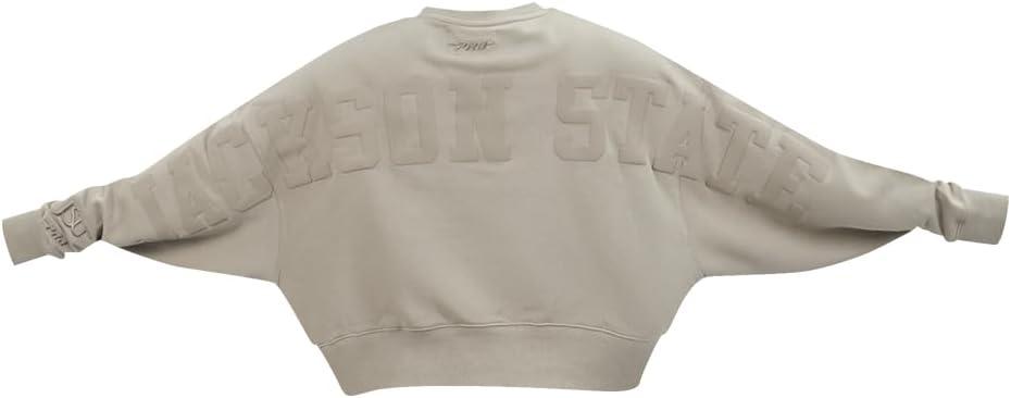 imagePRO STANDARD Womens College Wingspan Brushed Back French Terry Crewneck SweatshirtTaupe