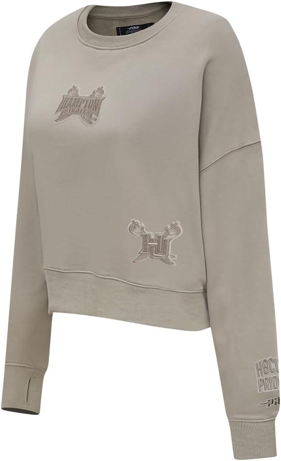 imagePRO STANDARD Womens College Wingspan Brushed Back French Terry Crewneck SweatshirtTaupe
