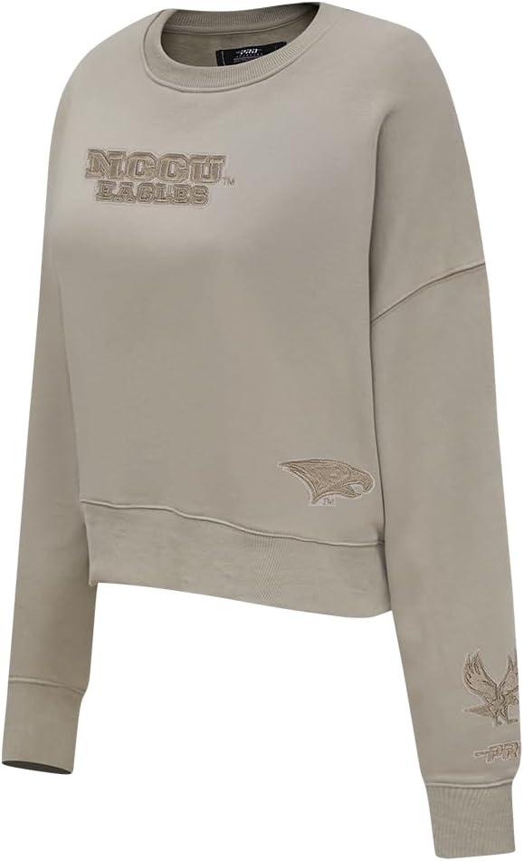imagePRO STANDARD Womens College Wingspan Brushed Back French Terry Crewneck SweatshirtTaupe