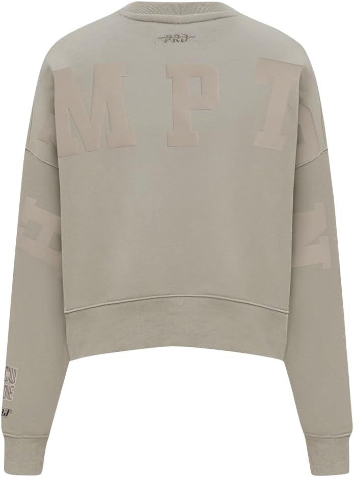 imagePRO STANDARD Womens College Wingspan Brushed Back French Terry Crewneck SweatshirtTaupe