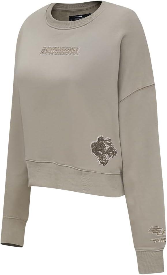 imagePRO STANDARD Womens College Wingspan Brushed Back French Terry Crewneck SweatshirtTaupe
