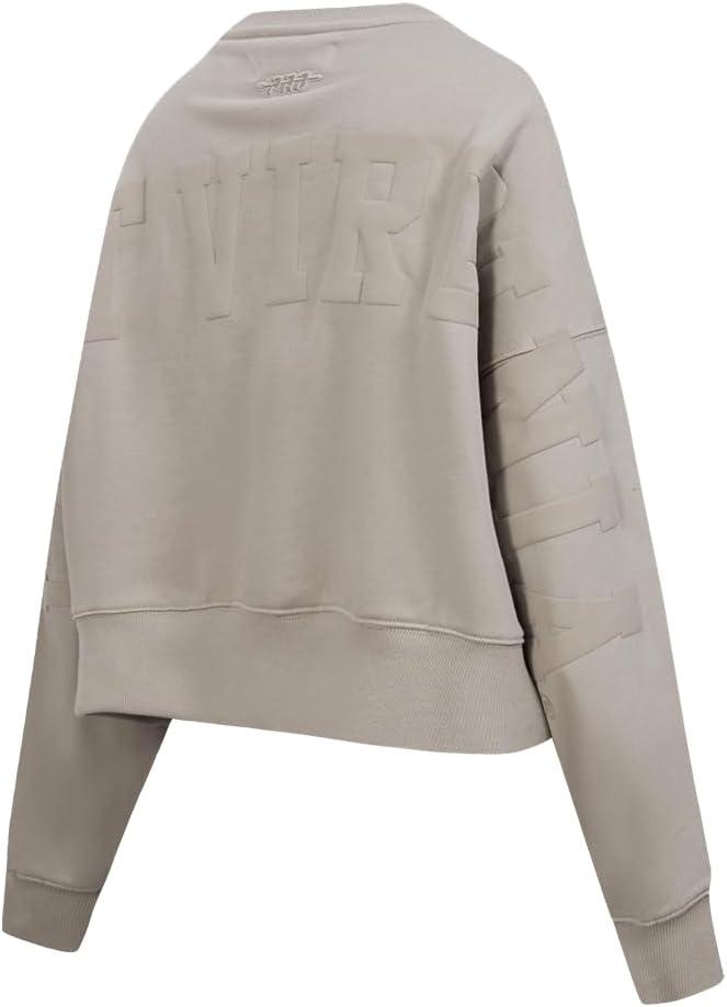 imagePRO STANDARD Womens College Wingspan Brushed Back French Terry Crewneck SweatshirtTaupe