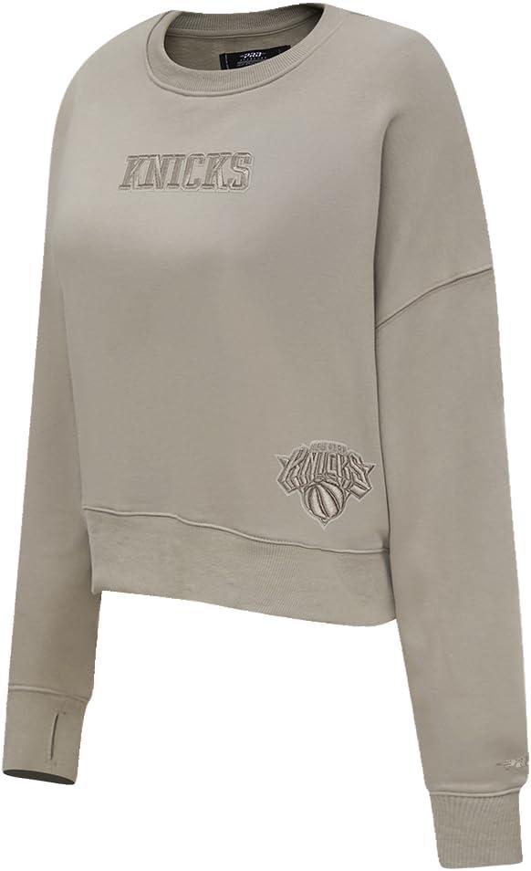 imagePRO STANDARD Womens NBA Wingspan Brushed Back French Terry Crewneck SweatshirtTaupe