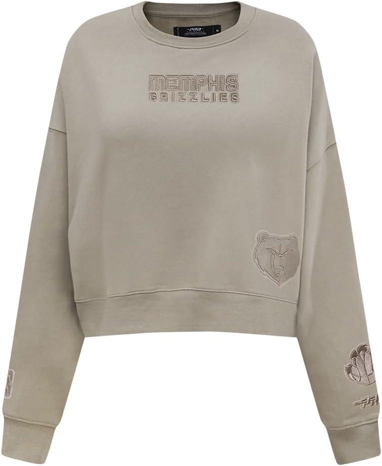 imagePRO STANDARD Womens NBA Wingspan Brushed Back French Terry Crewneck SweatshirtTaupe