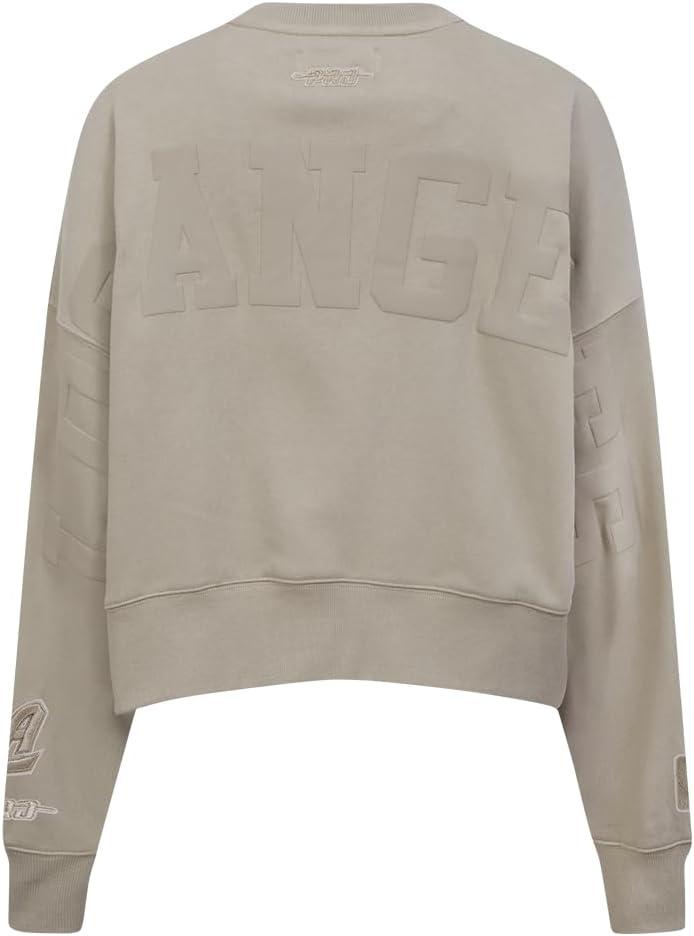 imagePRO STANDARD Womens NBA Wingspan Brushed Back French Terry Crewneck SweatshirtTaupe
