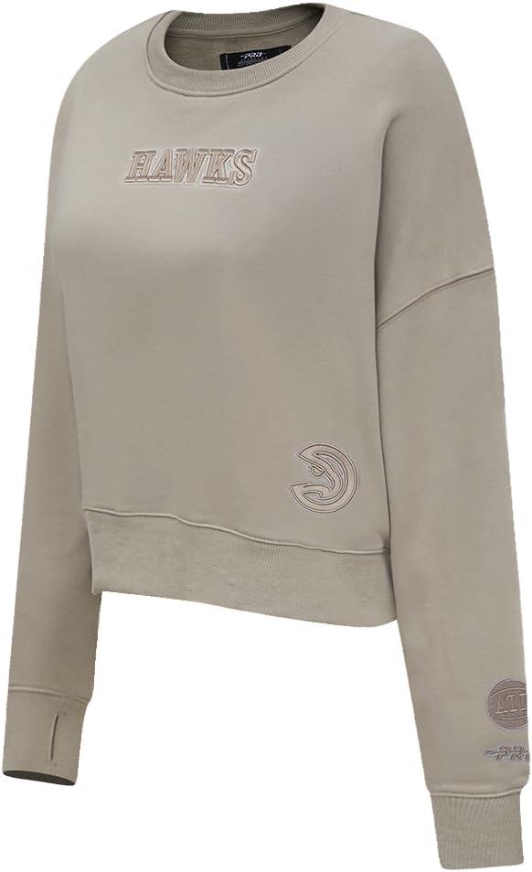 imagePRO STANDARD Womens NBA Wingspan Brushed Back French Terry Crewneck SweatshirtTaupe