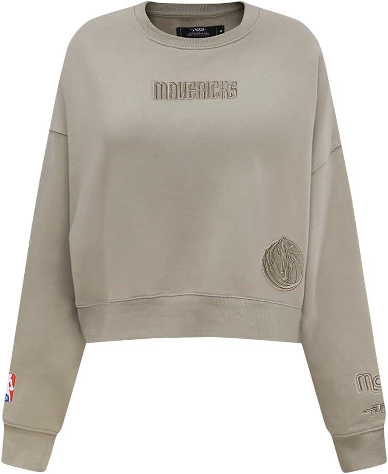 imagePRO STANDARD Womens NBA Wingspan Brushed Back French Terry Crewneck SweatshirtTaupe