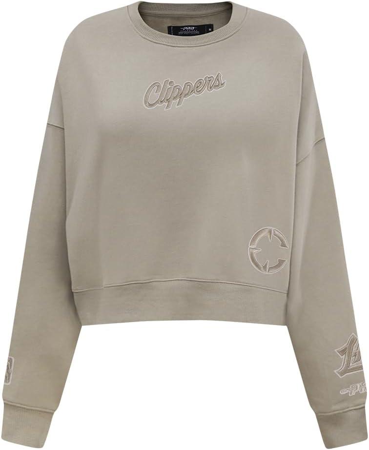 imagePRO STANDARD Womens NBA Wingspan Brushed Back French Terry Crewneck SweatshirtTaupe
