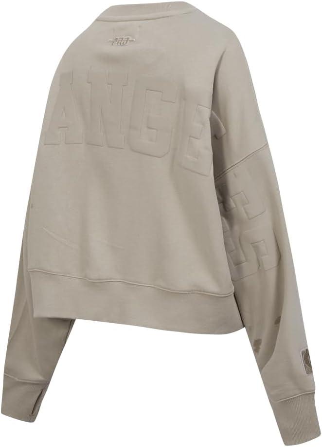 imagePRO STANDARD Womens NBA Wingspan Brushed Back French Terry Crewneck SweatshirtTaupe