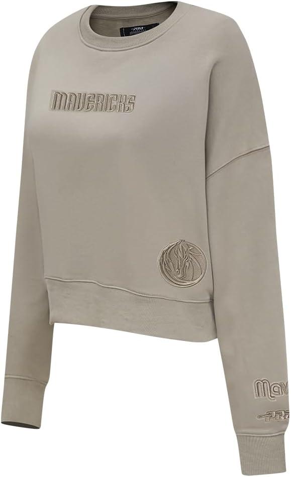 imagePRO STANDARD Womens NBA Wingspan Brushed Back French Terry Crewneck SweatshirtTaupe