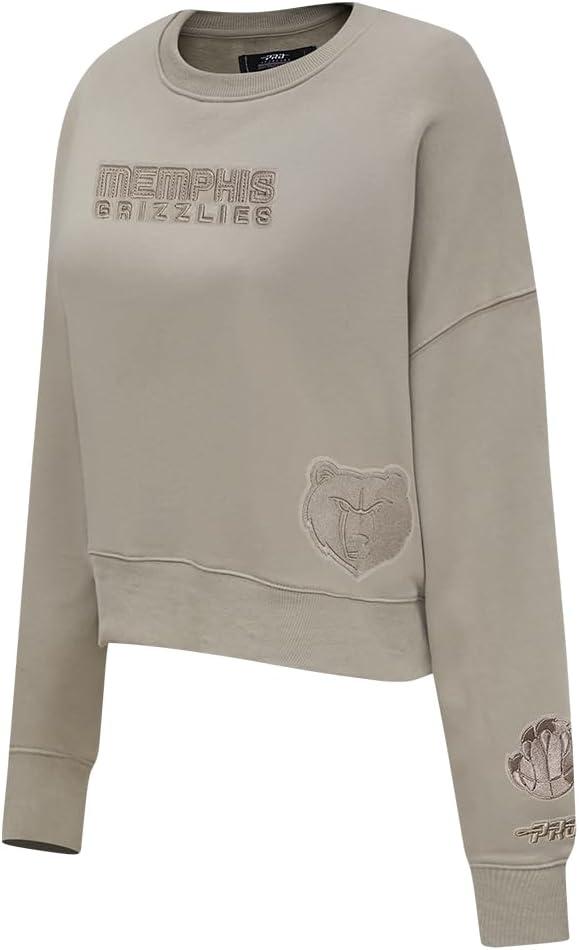 imagePRO STANDARD Womens NBA Wingspan Brushed Back French Terry Crewneck SweatshirtTaupe
