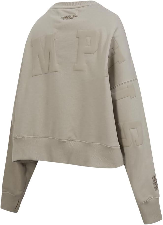 imagePRO STANDARD Womens NBA Wingspan Brushed Back French Terry Crewneck SweatshirtTaupe