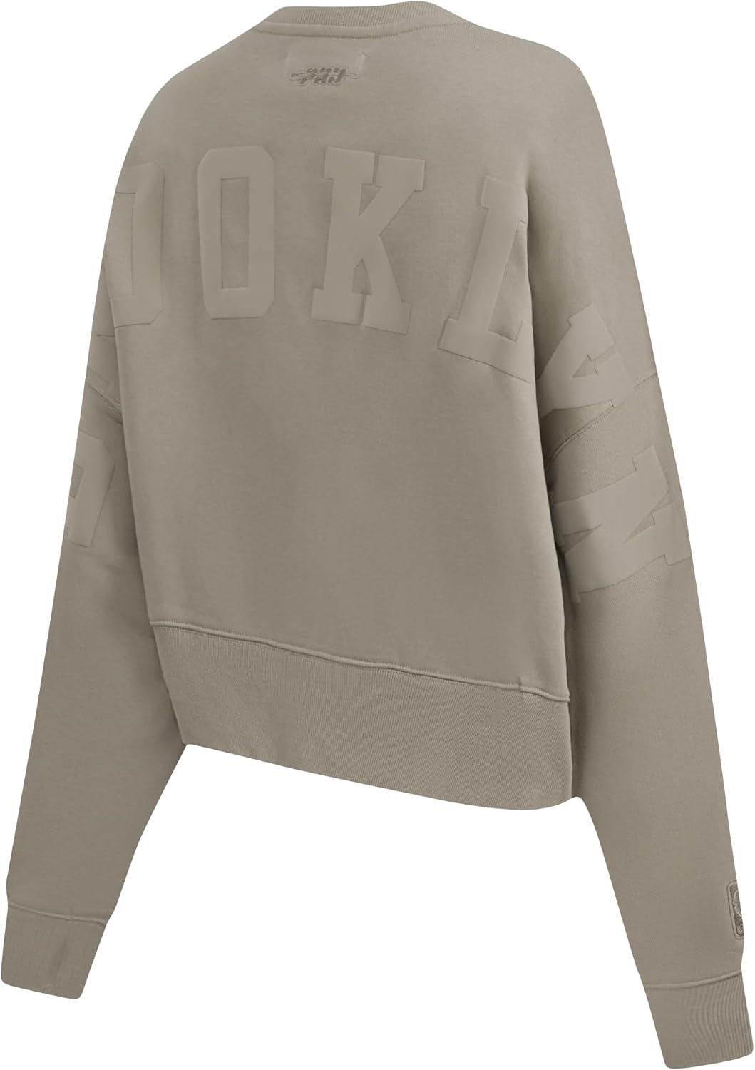 imagePRO STANDARD Womens NBA Wingspan Brushed Back French Terry Crewneck SweatshirtTaupe