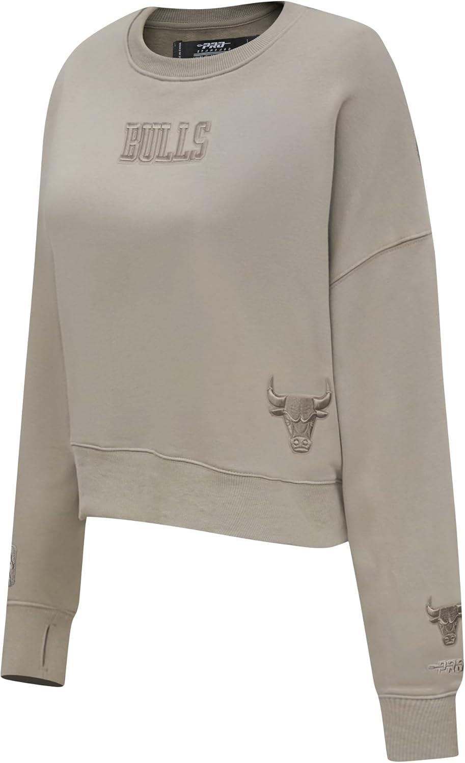 imagePRO STANDARD Womens NBA Wingspan Brushed Back French Terry Crewneck SweatshirtTaupe