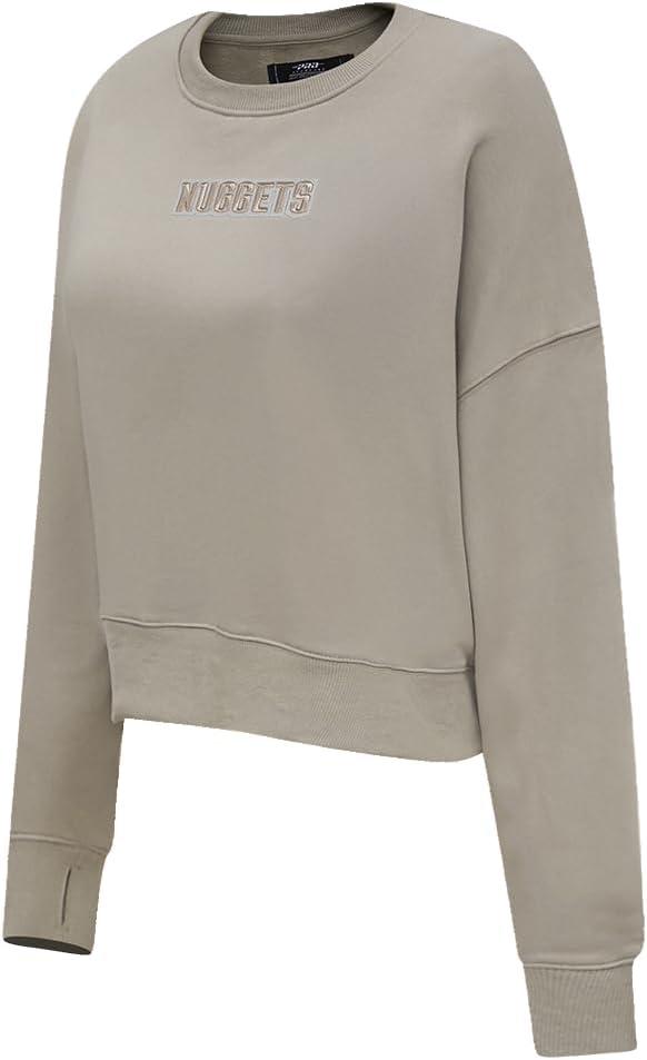 imagePRO STANDARD Womens NBA Wingspan Brushed Back French Terry Crewneck SweatshirtTaupe
