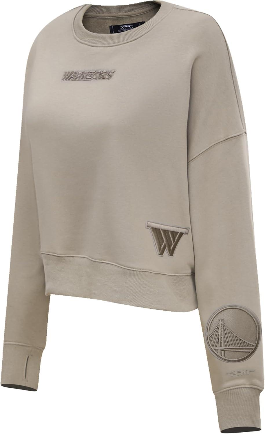 imagePRO STANDARD Womens NBA Wingspan Brushed Back French Terry Crewneck SweatshirtTaupe