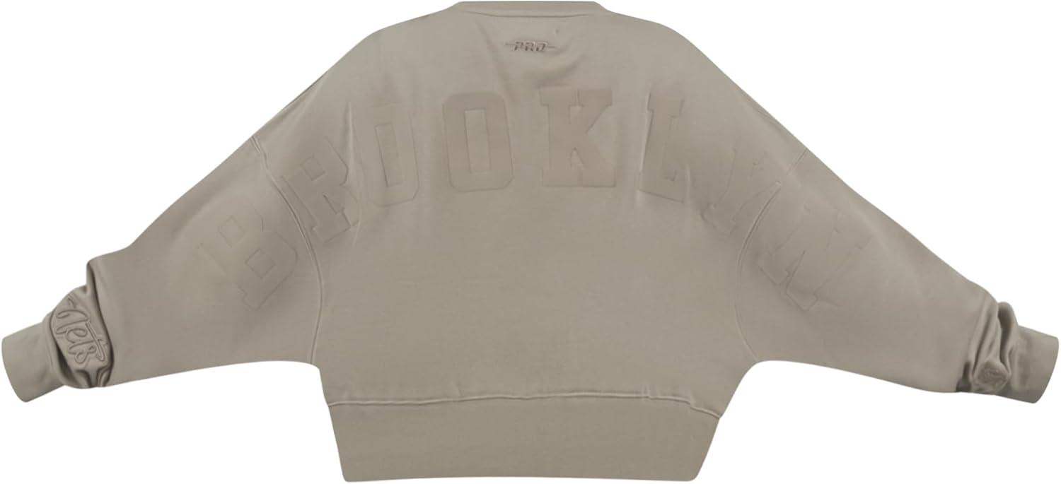 imagePRO STANDARD Womens NBA Wingspan Brushed Back French Terry Crewneck SweatshirtTaupe
