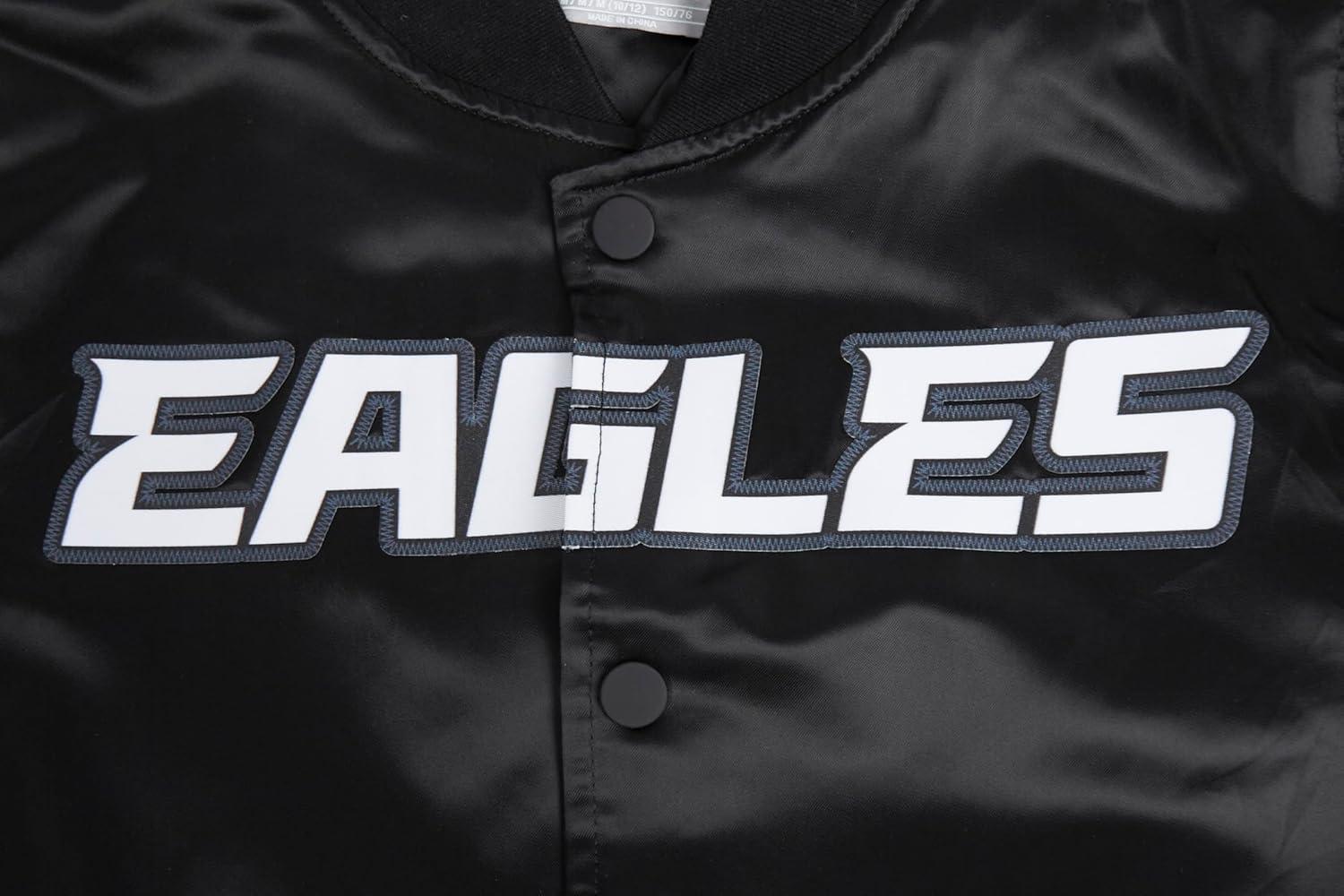 imagePro Standard Big Boys NFL Classic Chenille Satin JacketBlack
