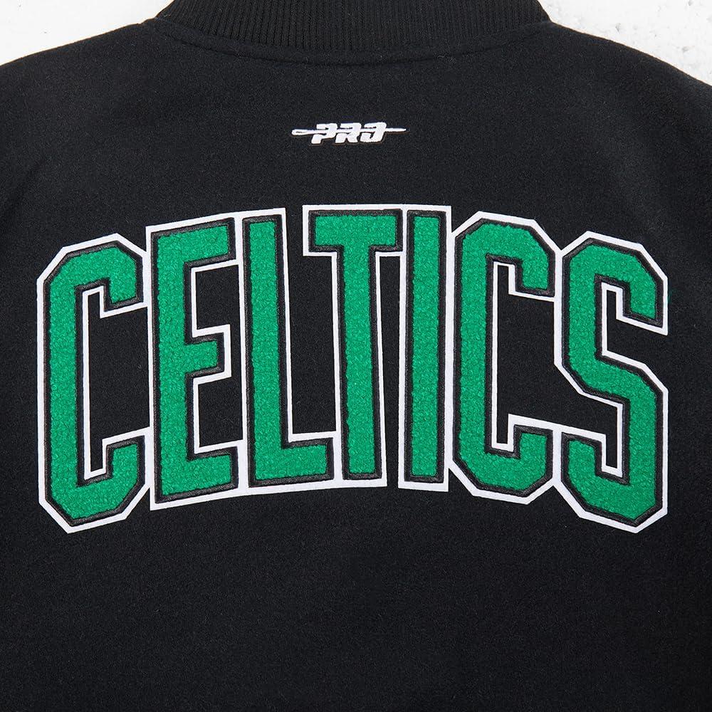 imagePro Standard Big Kids NBA Classic Chenille Varsity JacketBlackWhite