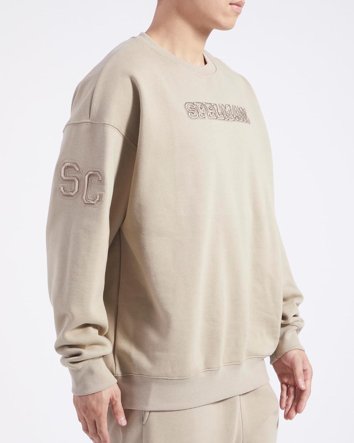 imagePro Standard Mens College Neutral Fleece Crewneck SweatshirtTaupe
