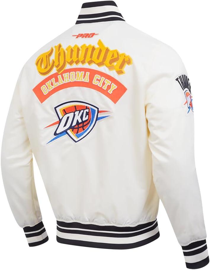 imagePro Standard Mens NBA Best Of Satin JacketEggshell Black